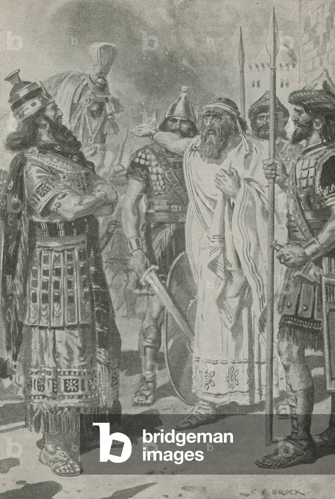 Croesus stands in the shadow of death (litho)