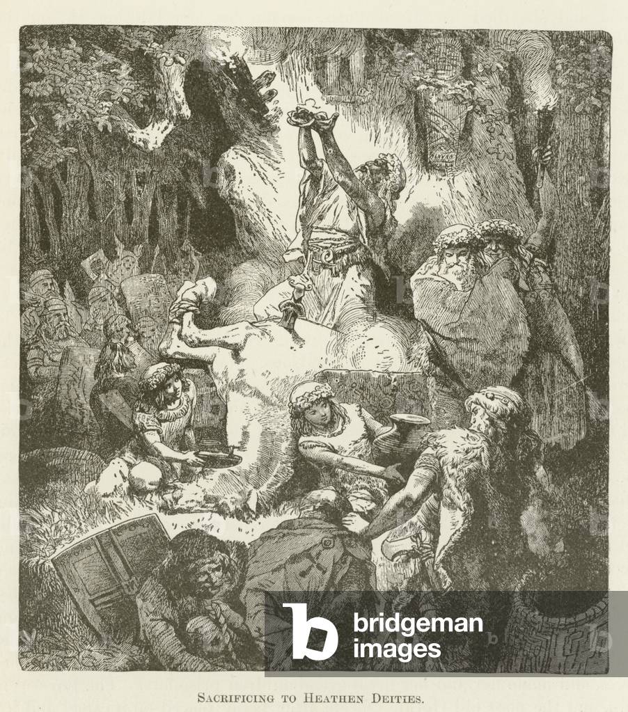 Sacrificing to Heathen Deities (engraving)