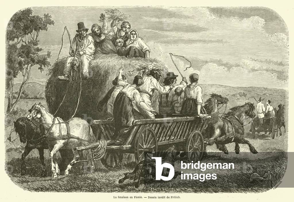 La fenaison en Fionie (engraving)
