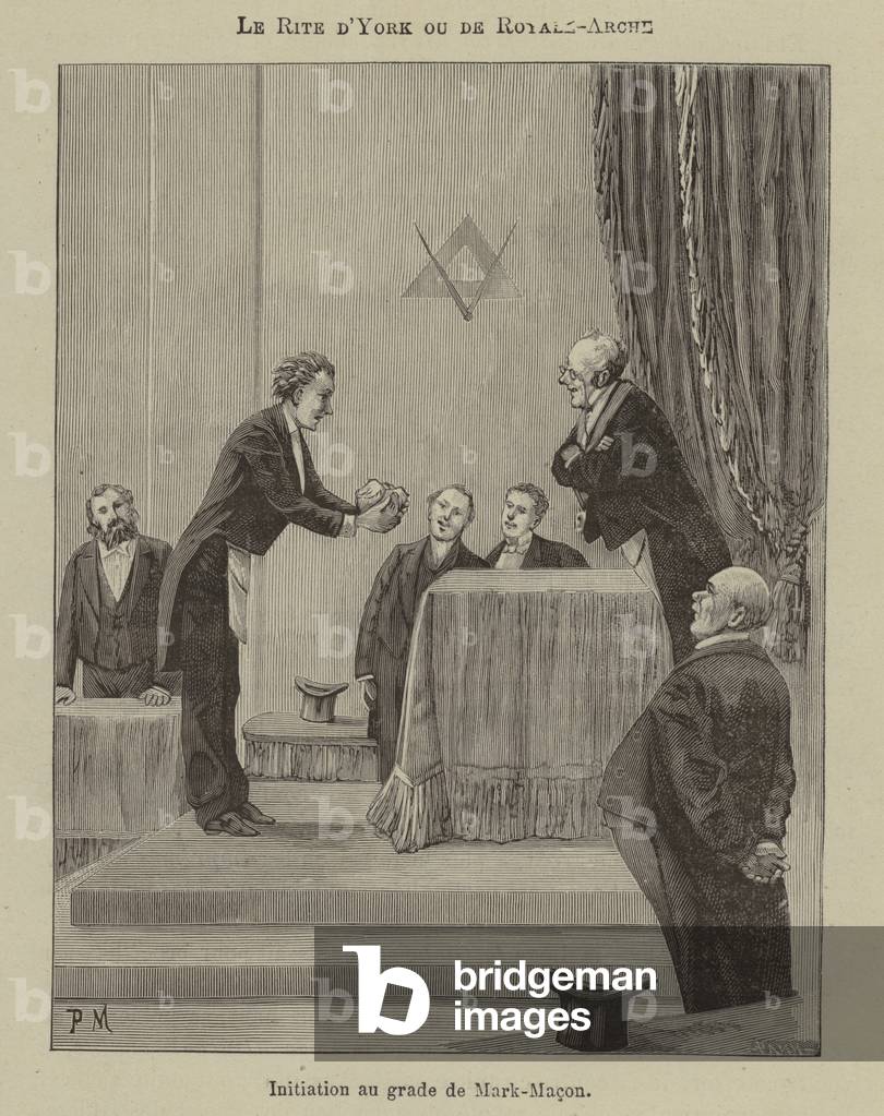 Initiation of a Mark Master Mason in the York Rite (engraving)