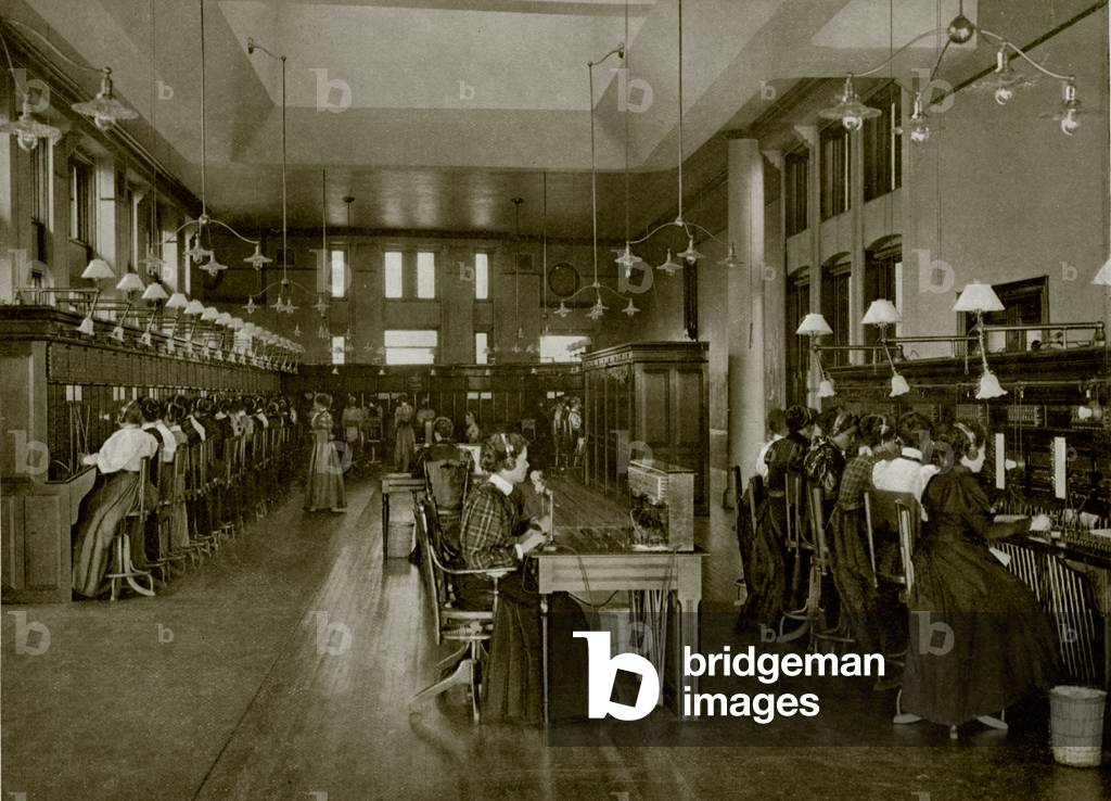 The Bell Telephone Exchange, Montreal (b/w photo)