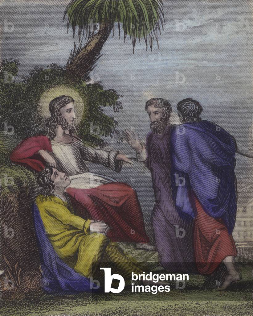 Illustration for Scripture History for the Improvement of Youth, c.1850 (coloured engraving)