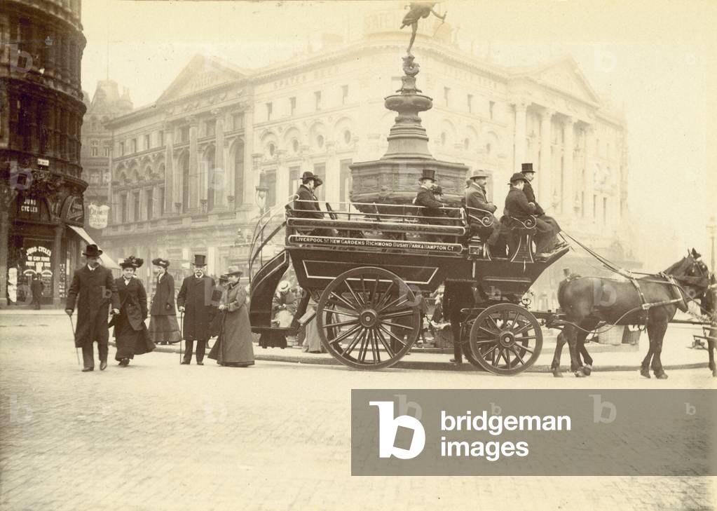 Piccadilly Circus, London (b/w photo)