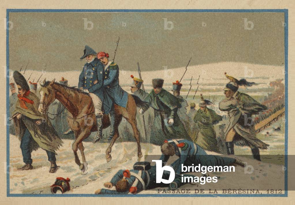 Passage of the Berezina in 1812 (chromolitho)