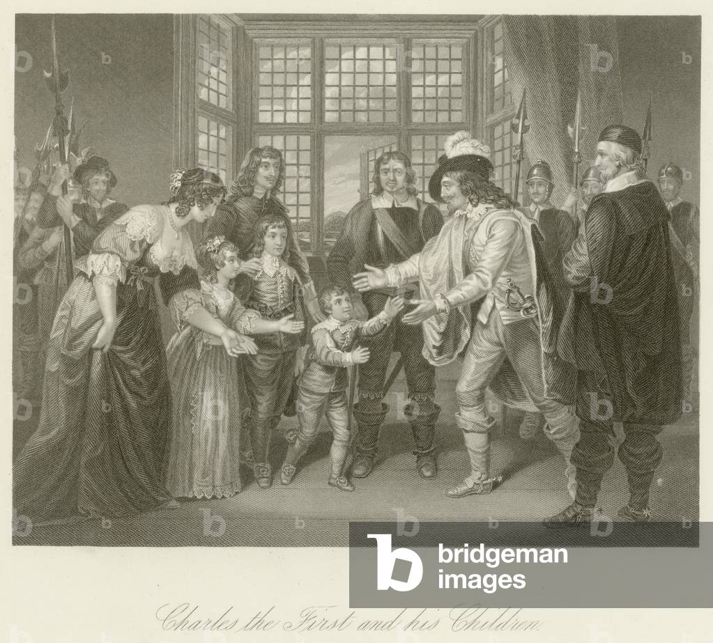 Charles the First with his children (engraving)