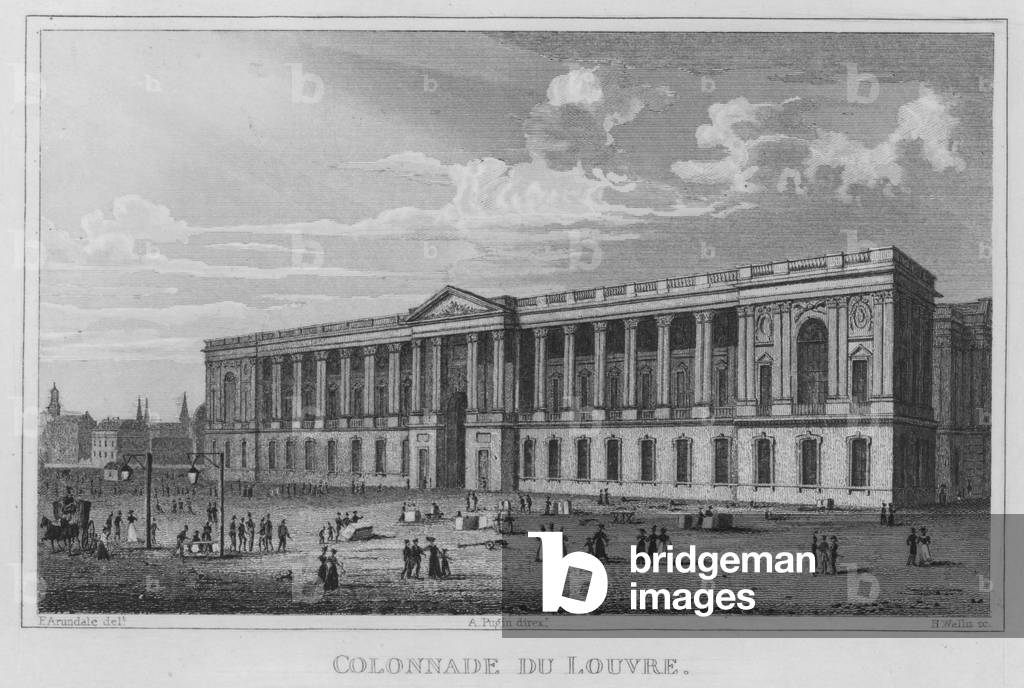 Paris, Colonnade Du Louvre (engraving)