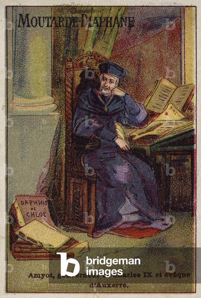 Jacques Amyot, French Renaissance writer and translator and Bishop of Auxerre (chromolitho)