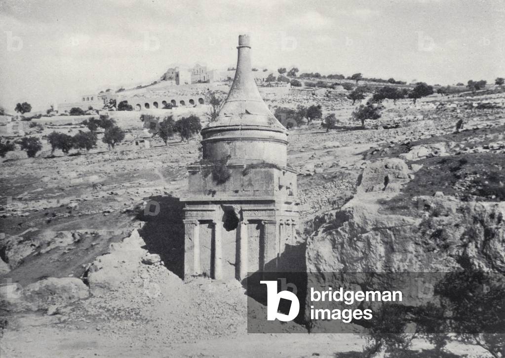 Tomb of Absalom (b/w photo)