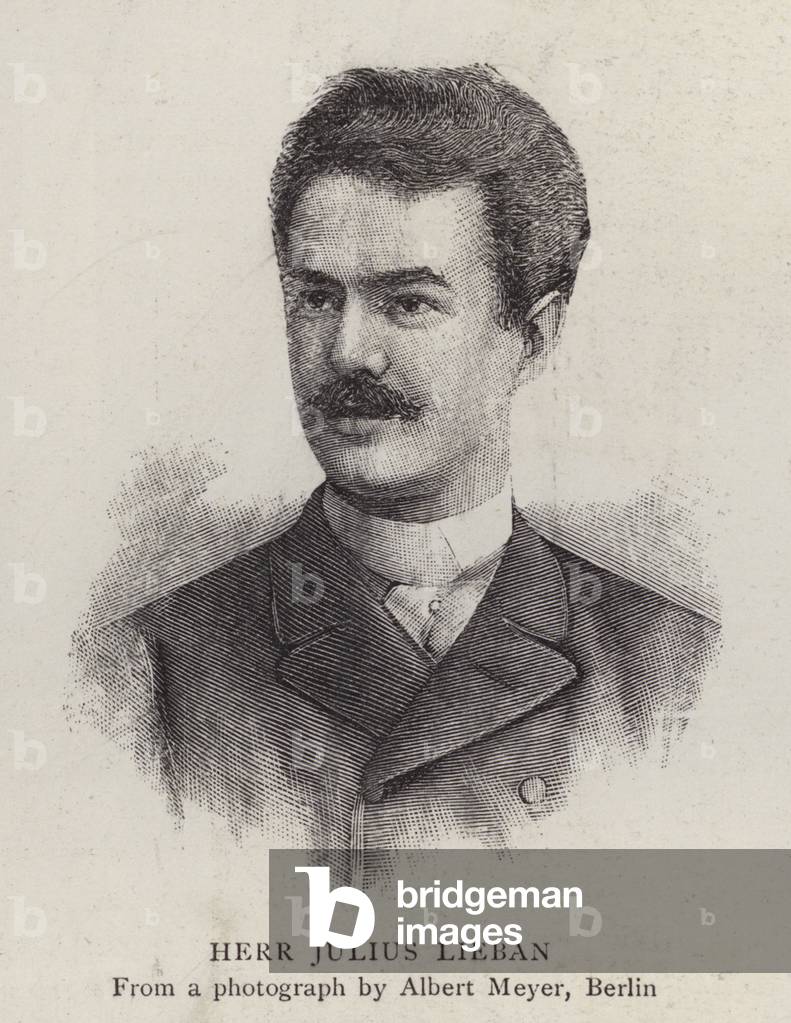 Julius Lieban, German opera singer (litho)