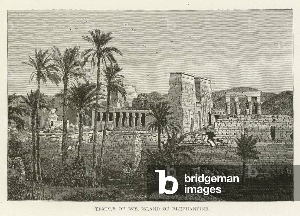 Temple of Isis, Island of Elephantine (engraving)