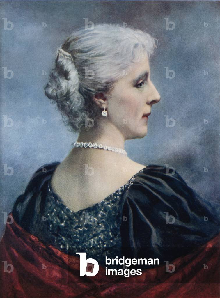 Marie Henriette, Queen of the Belgians (colour litho)