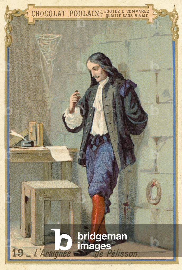 The spider of Paul Pellisson, French author (chromolitho)