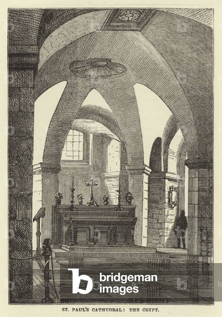 St Paul's Cathedral, the Crypt (engraving)