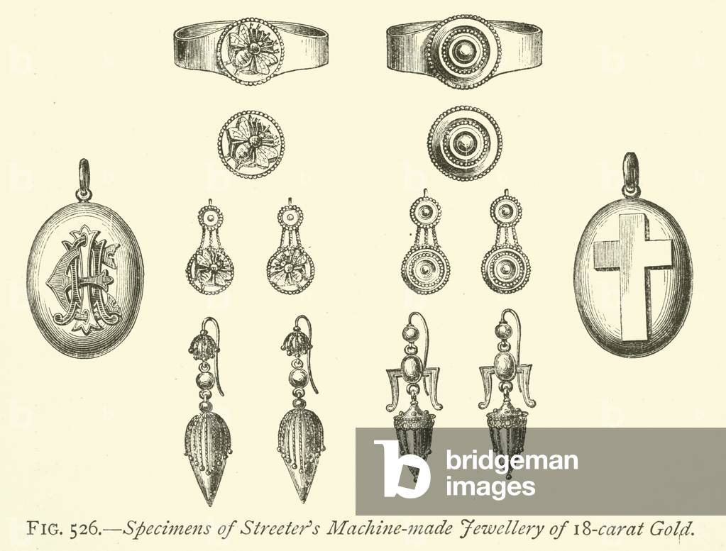 Specimens of Streeter's Machine-made Jewellery of 18-carat Gold (engraving)