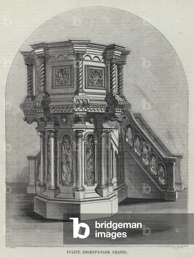 Pulpit, Regent's-Park Chapel (engraving)