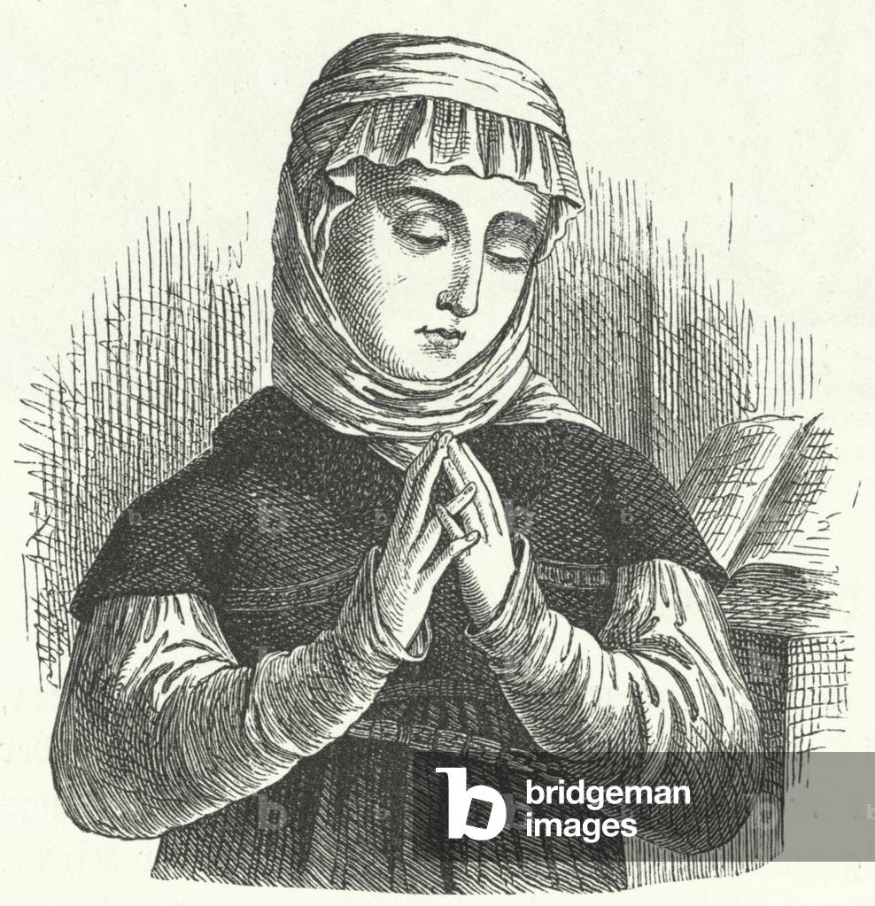 Anna Reinhard, wife of Huldrych Zwingli, leading figure in the Reformation in Switzerland (engraving)