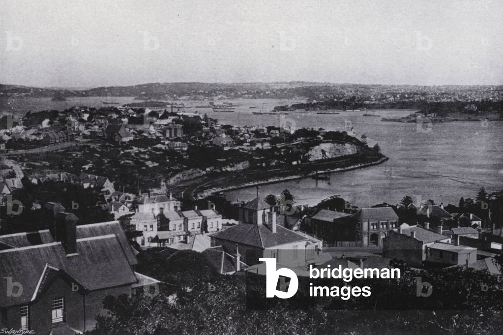 Sydney, NSW: Milson's Point, Lavender Bay (b/w photo)
