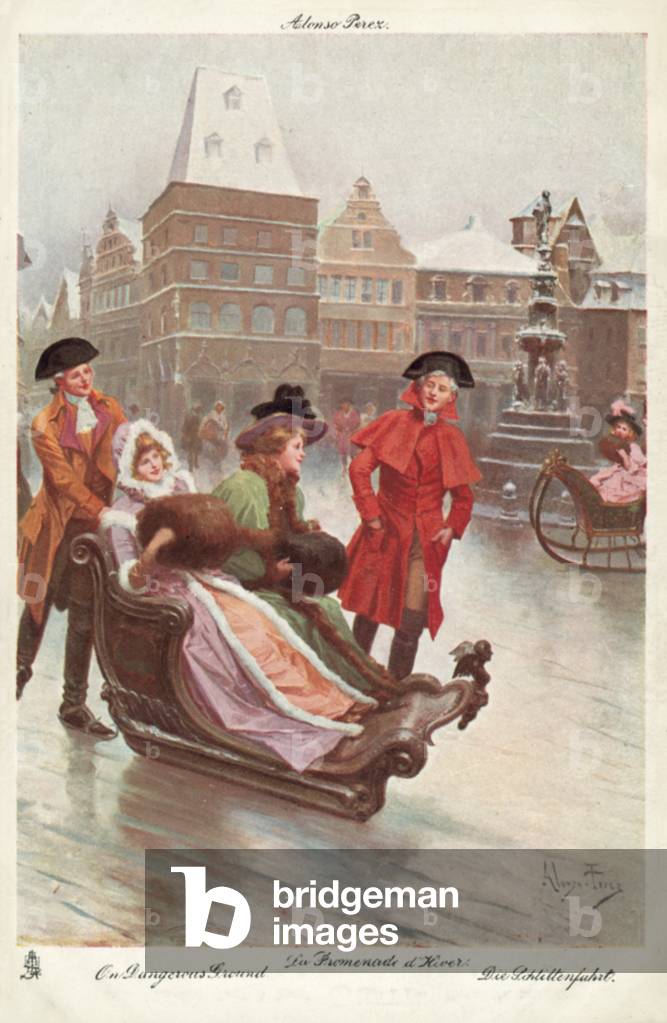 On Dangerous Ground (colour litho)