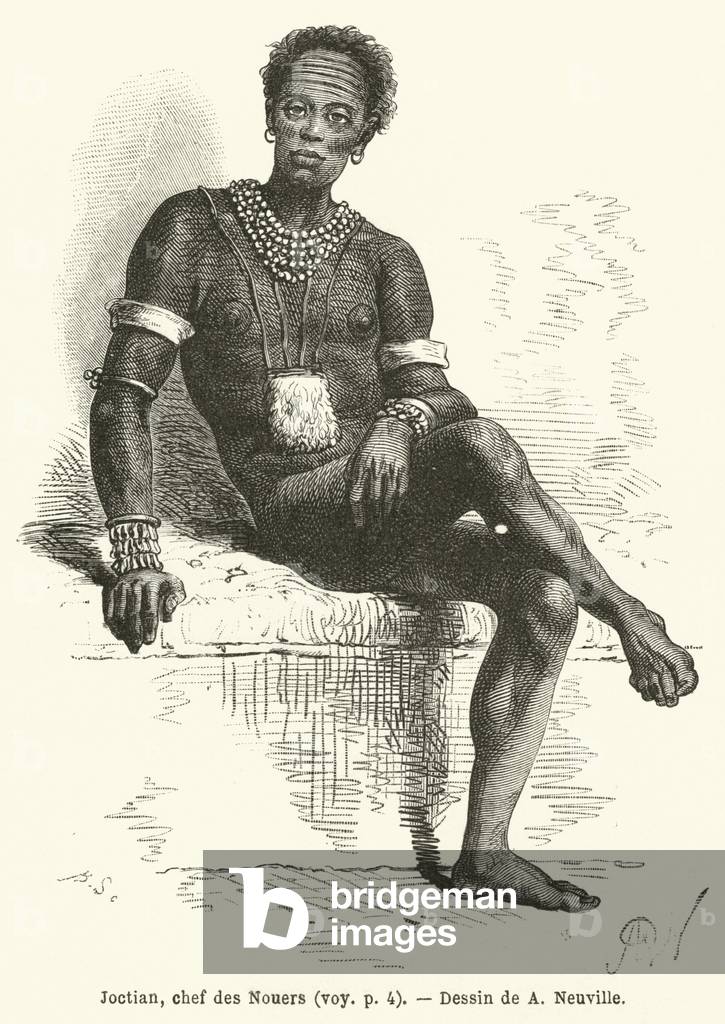 Joctian, chef des Nouers (engraving)