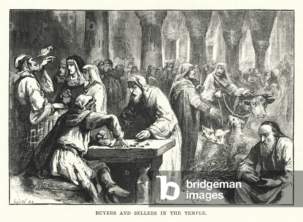 Buyers and Sellers in the Temple (engraving)