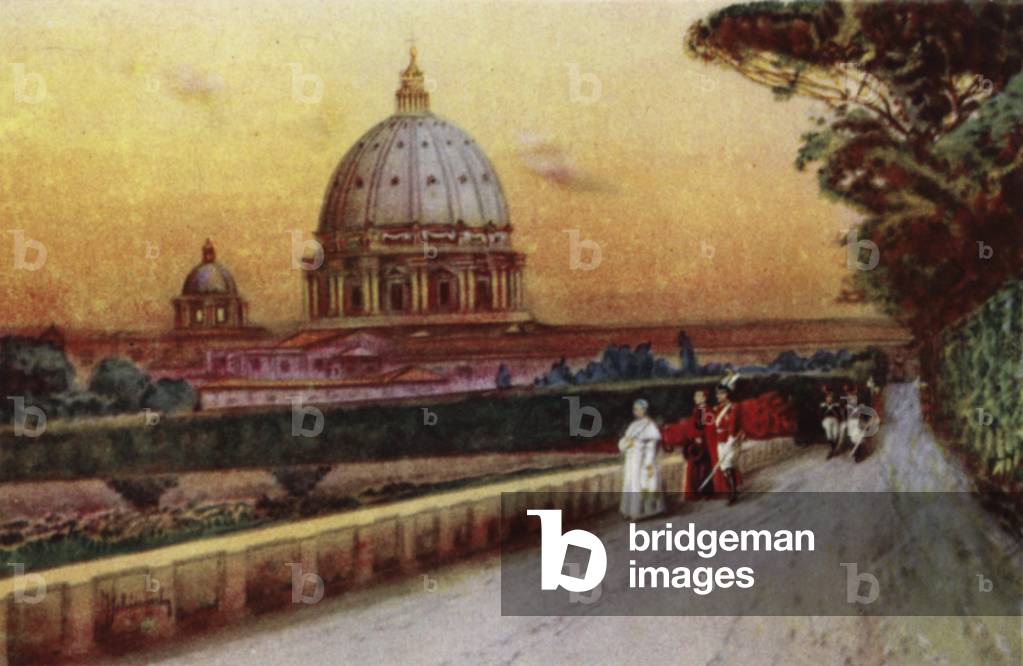 Roma: Giardino Vaticano (colour litho)