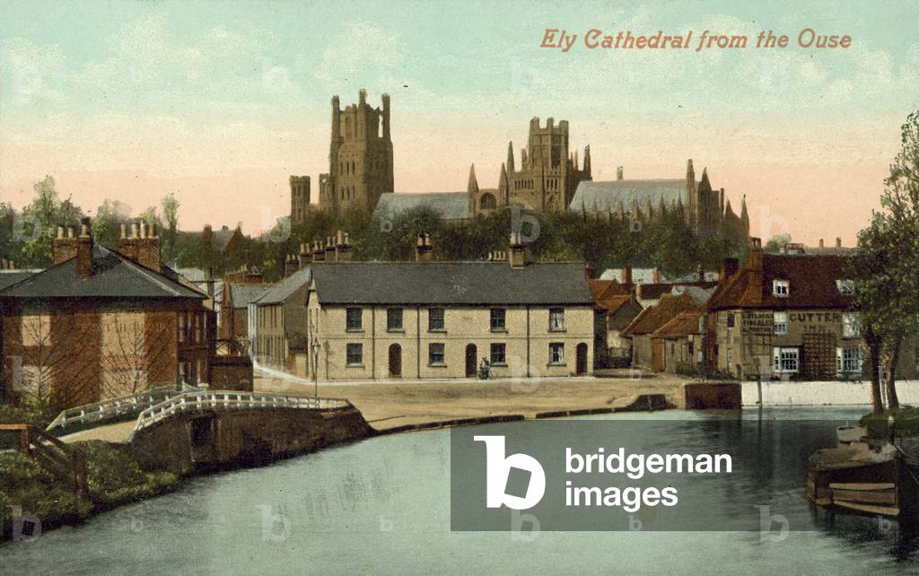 Ely Cathedral from the Ouse (colour photo)