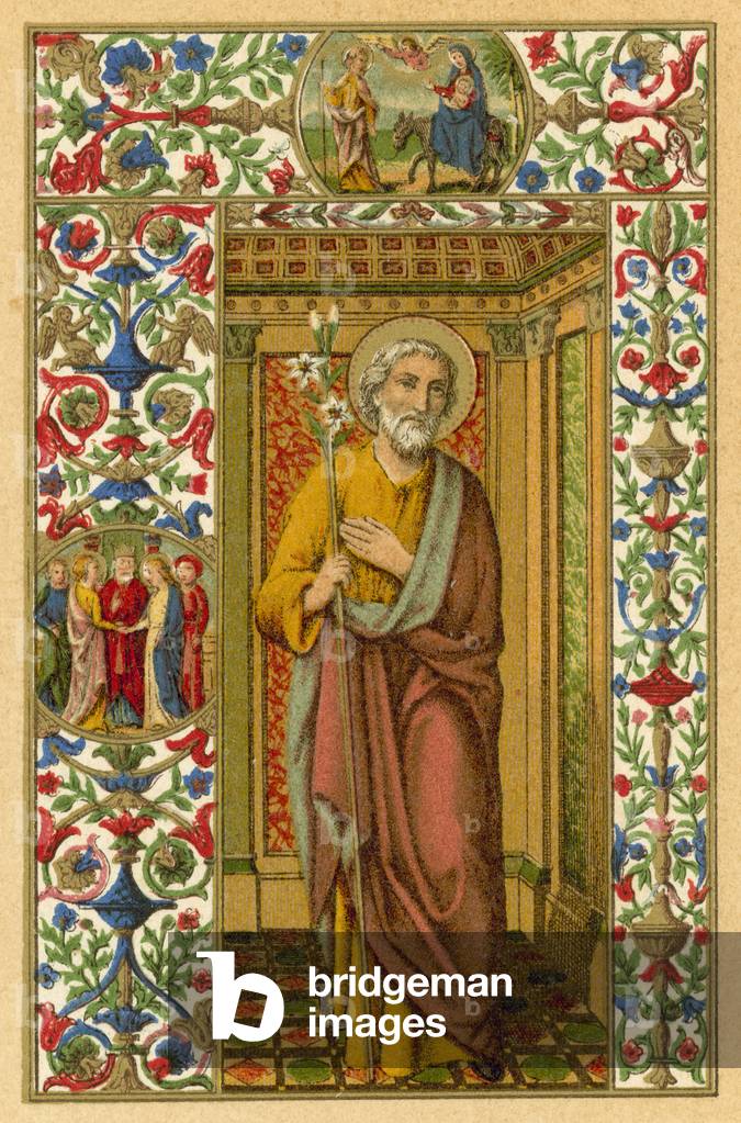 S Josephus (colour litho)