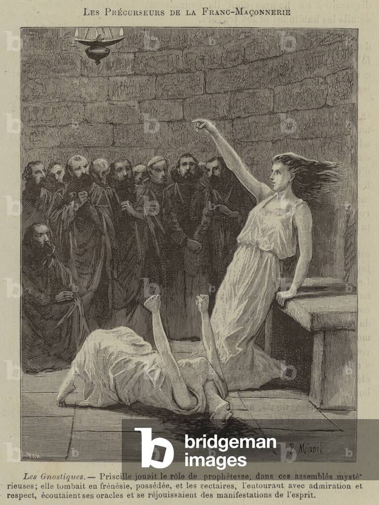 Precursors of Freemasonry: the Gnostics (engraving)