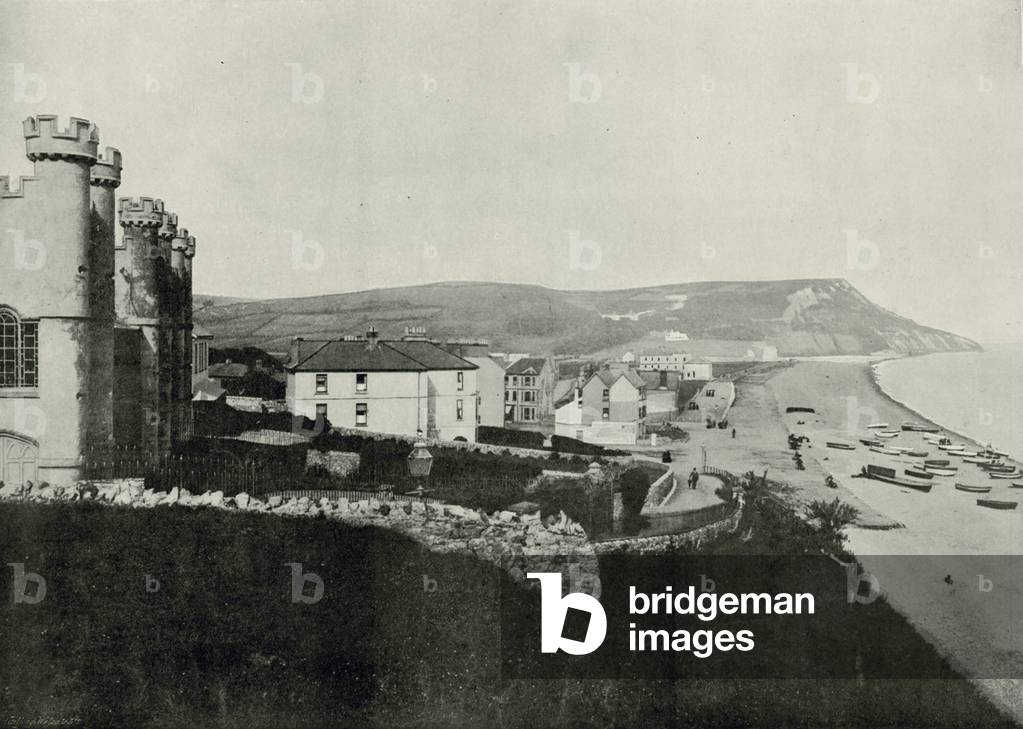 Seaton, looking towards White Cliff (b/w photo)