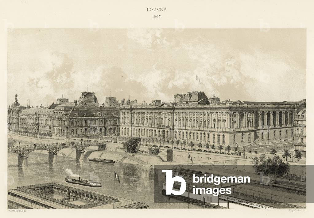 Louvre, 1867 (colour litho)