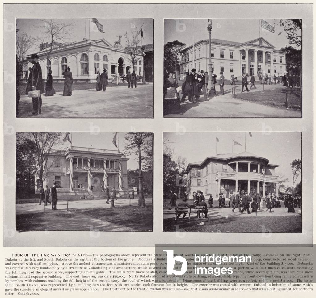 Chicago World's Fair, 1893: Four of the Far Western States (b/w photo)