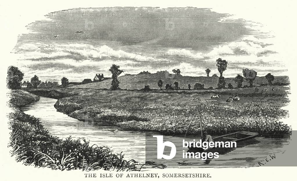 The Isle of Athelney, Somersetshire (engraving)