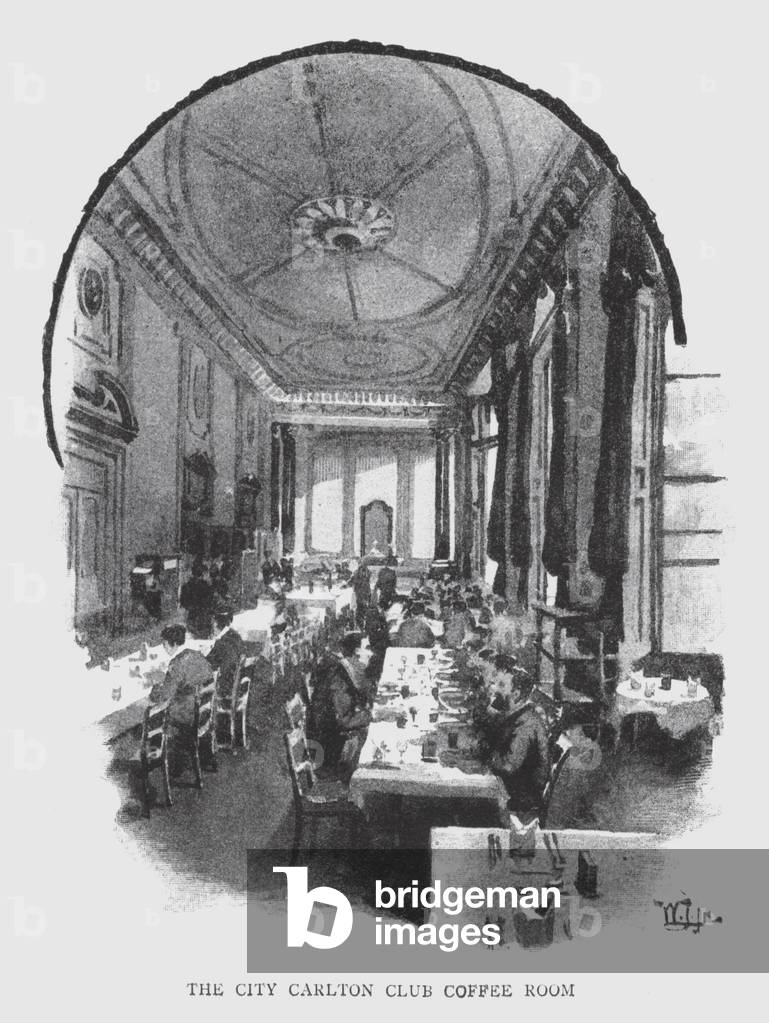 The City Carlton Club Coffee Room (litho)