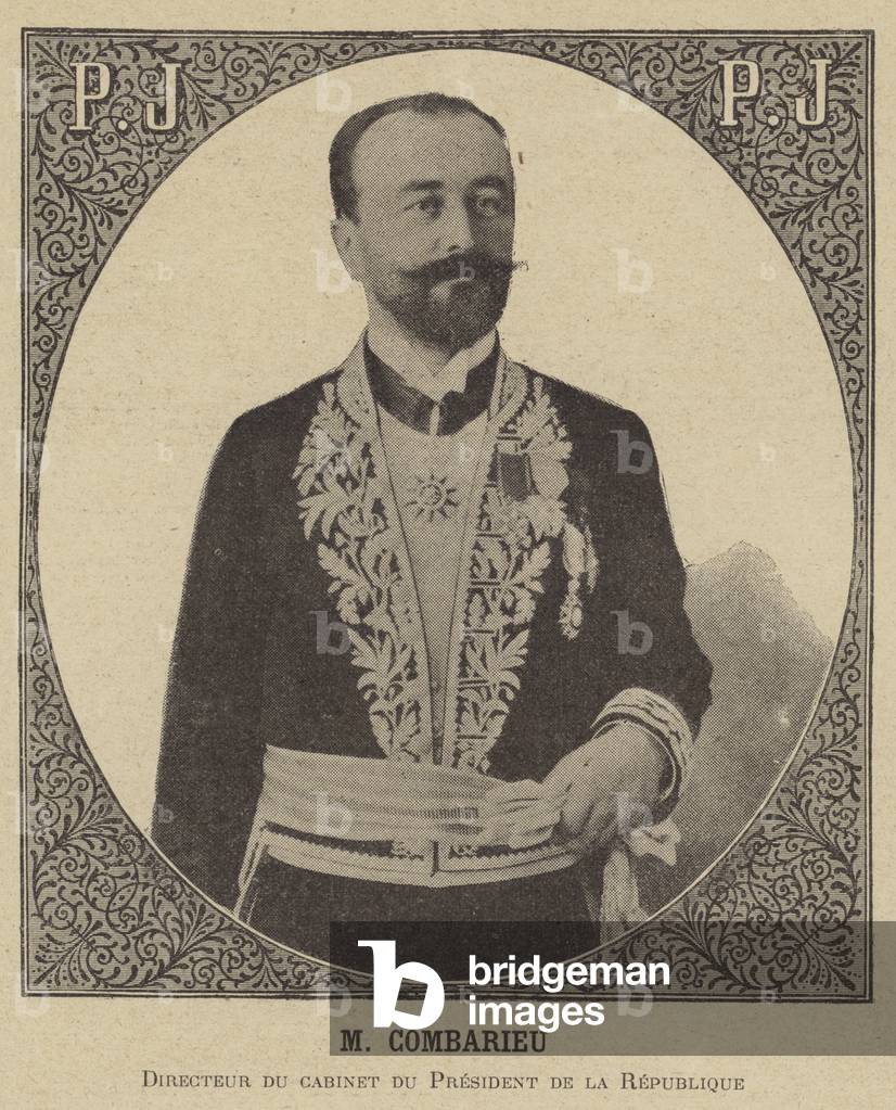 Abel Combarieu, Director of the Cabinet of the President of France (litho)