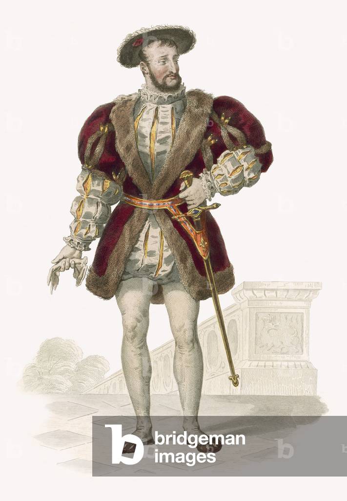 Francois Premier (coloured engraving)