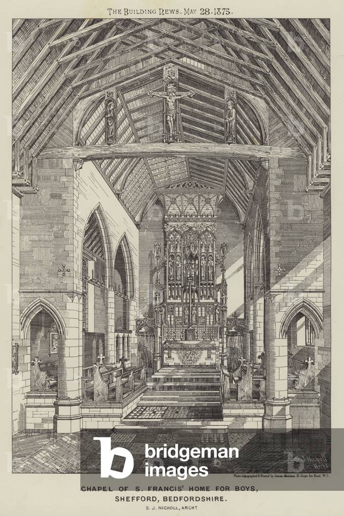 Chapel of S Francis' Home for Boys, Shefford, Bedfordshire (engraving)