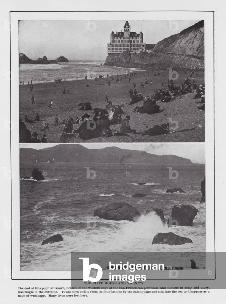 San Francisco: The Cliff House and Vicinity (b/w photo)
