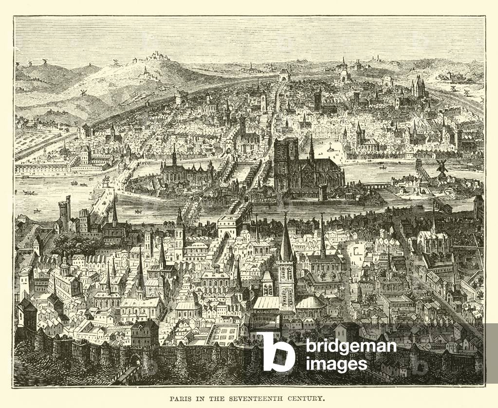 Paris in Seventeenth Century (engraving)