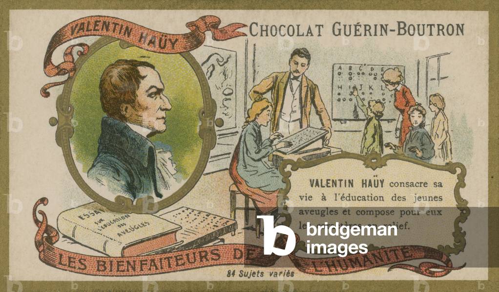 Valentin Hauy, French pioneer of education for the blind (chromolitho)