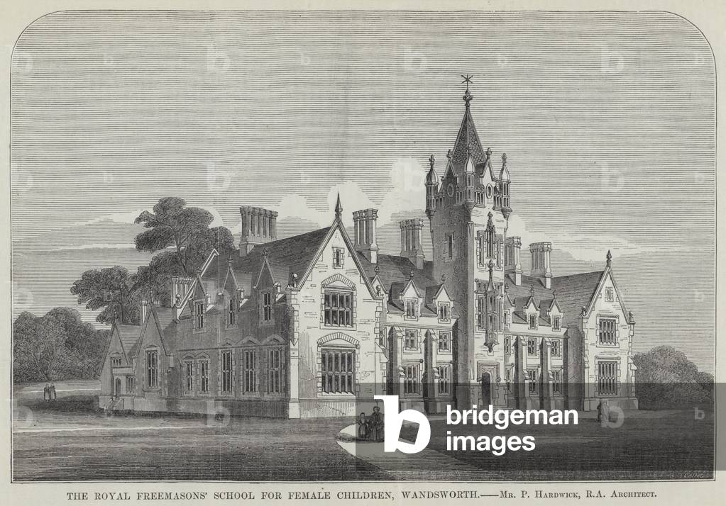 The Royal Freemasons' School for Female Children, Wandsworth (engraving)