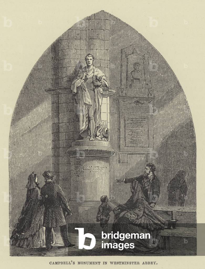 Campbell's monument in Westminster Abbey (engraving)