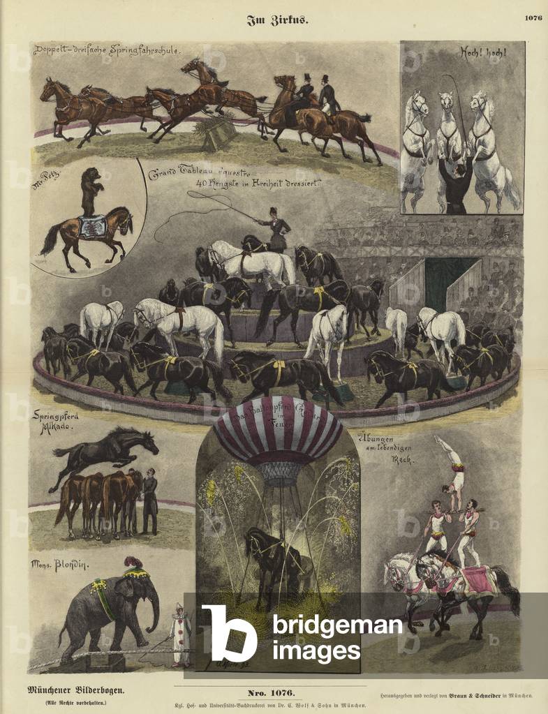 At the Circus (coloured engraving)