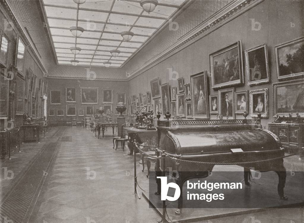 Wallace Collection, the Great Gallery (b/w photo)
