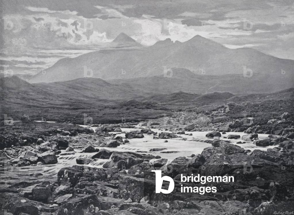 Scotland: Scur-na-Gillean, Skye (b/w photo)