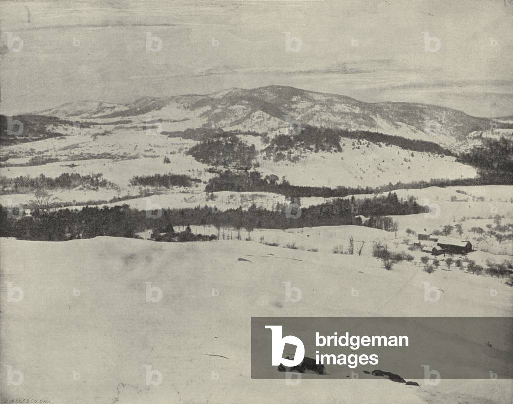 Green Mountains of Vermont (b/w photo)