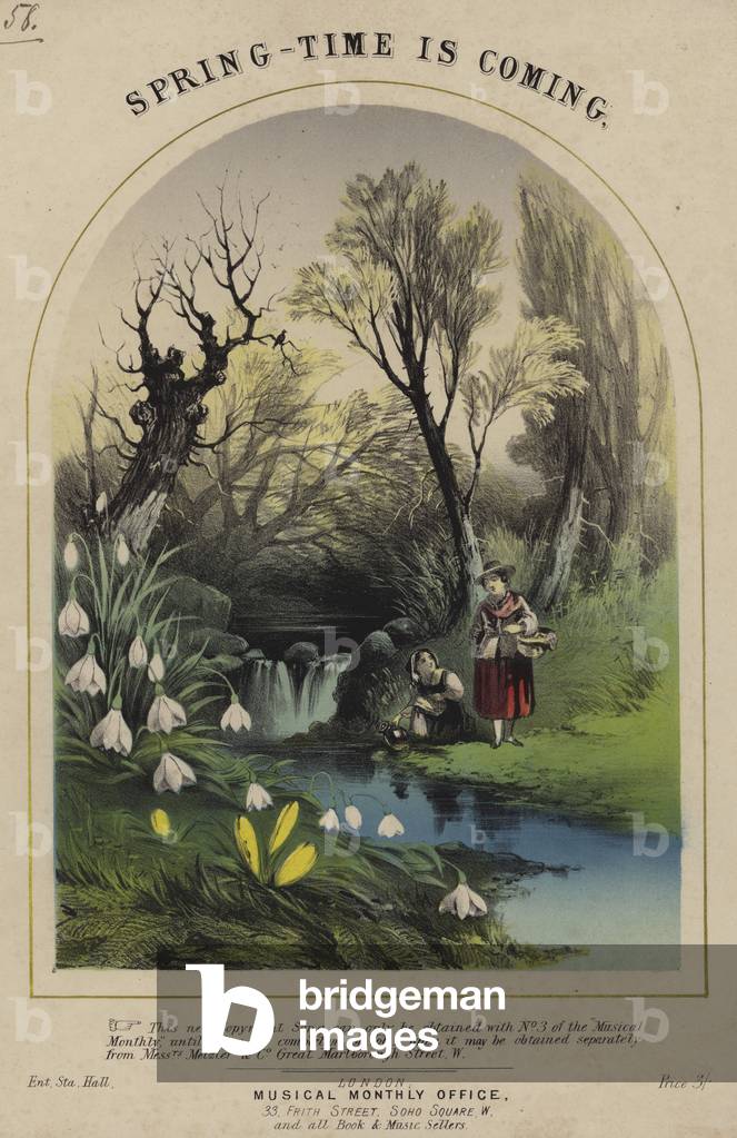 Spring-time is Coming (colour litho)