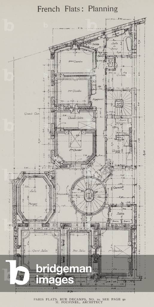 M Poupinel, Architect (litho)