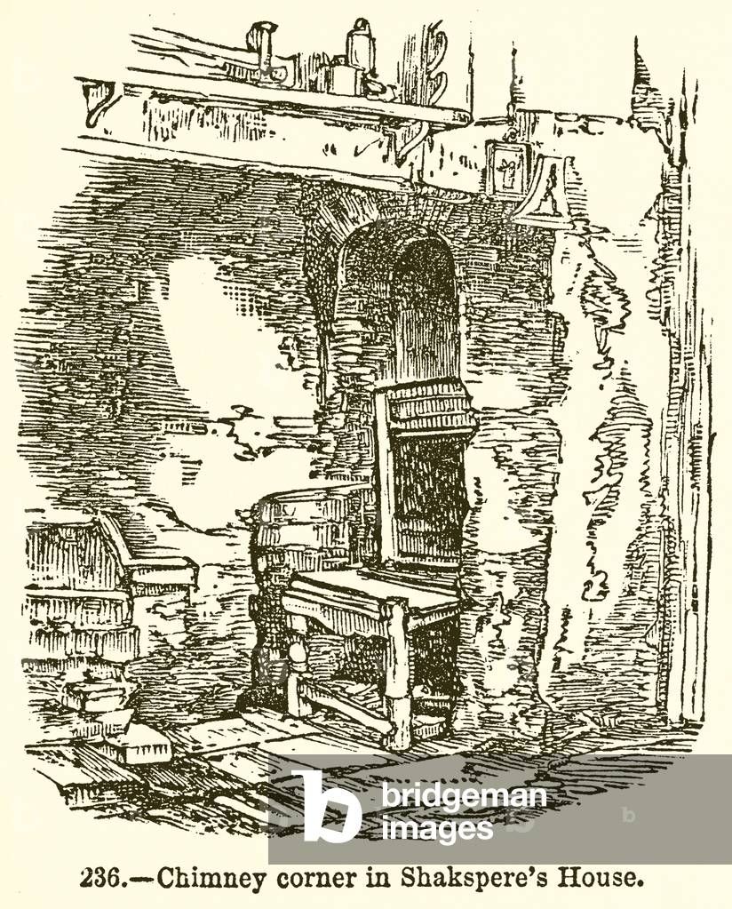 Chimney Corner in Shakspere's House (engraving)