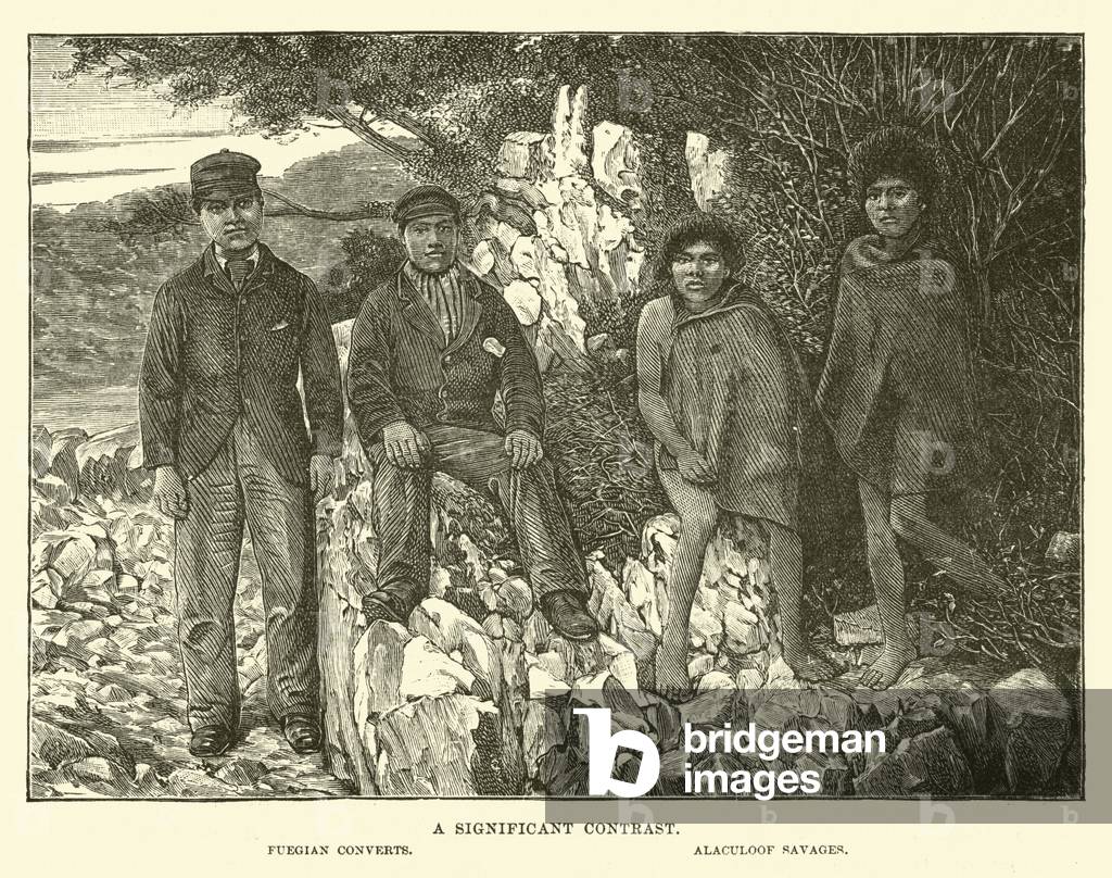 A significant contrast (engraving)