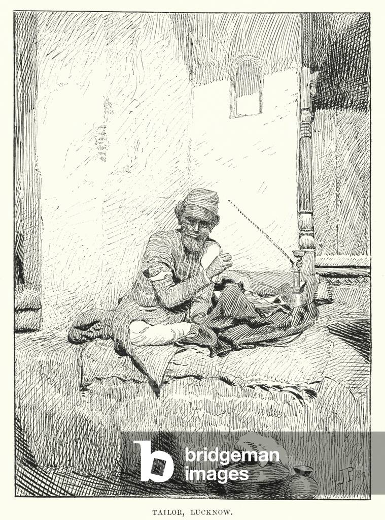 India: Tailor, Lucknow (engraving)